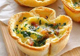 Quiche com pão de forma 